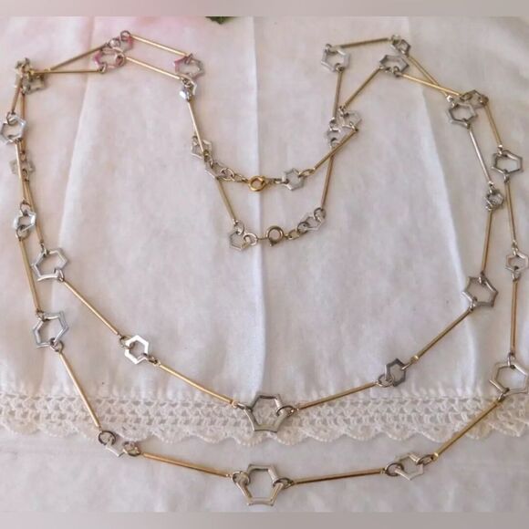 Napier Silver and Gold Chain Necklaces Set of Two Necklaces - Picture 1 of 5